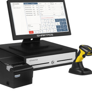 Kit POS Completo SmartPOS – Monitor Touch, Gaveta de Dinheiro